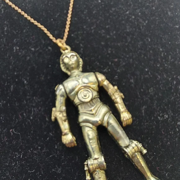 Star Wars Vintage C3PO Pendant w/ chain 1977. A Nostalgic Piece to Collect! - Picture 1 of 14